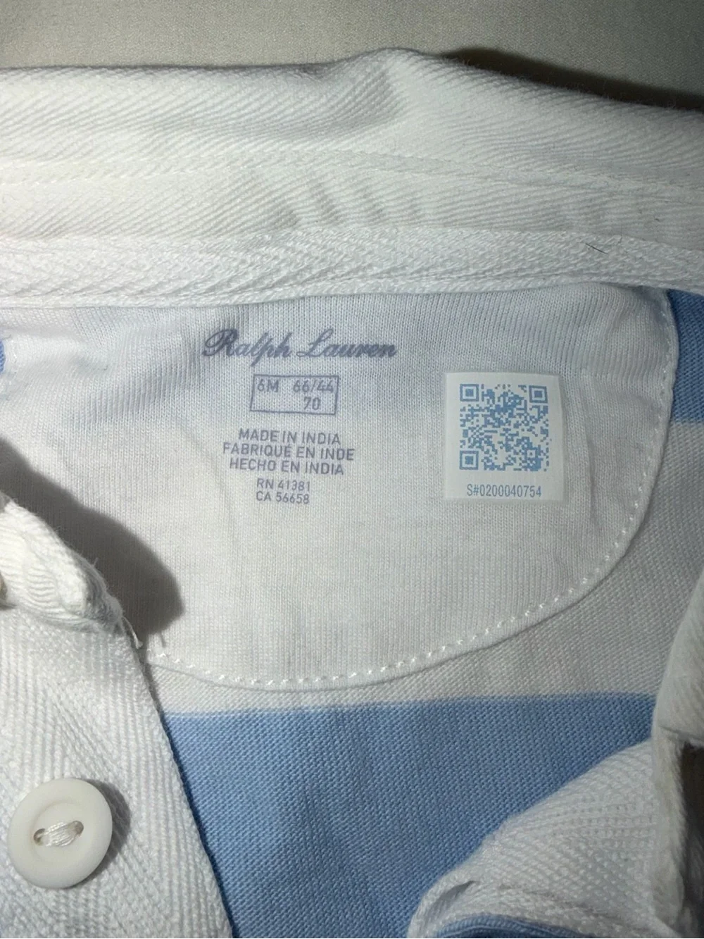 Ralph Lauren Blue & White Striped Polo One-Piece